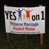 Stupid YES on 1 signs - the campaign had nothing to do with marriage